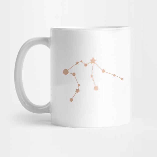 Aquarius Zodiac Constellation in Rose Gold by Kelly Gigi